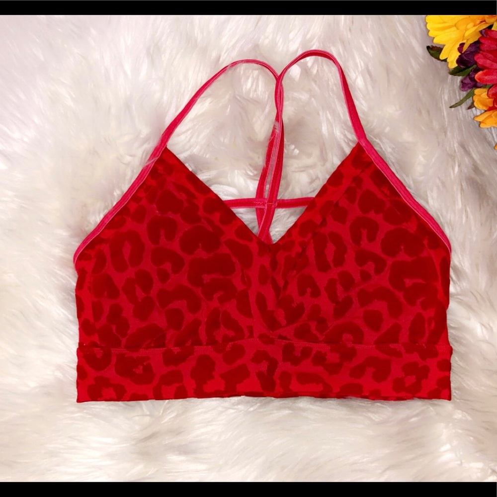 Balance Athletica Red Leopard High-Waist Athletic Shorts - Picture 6 of 8